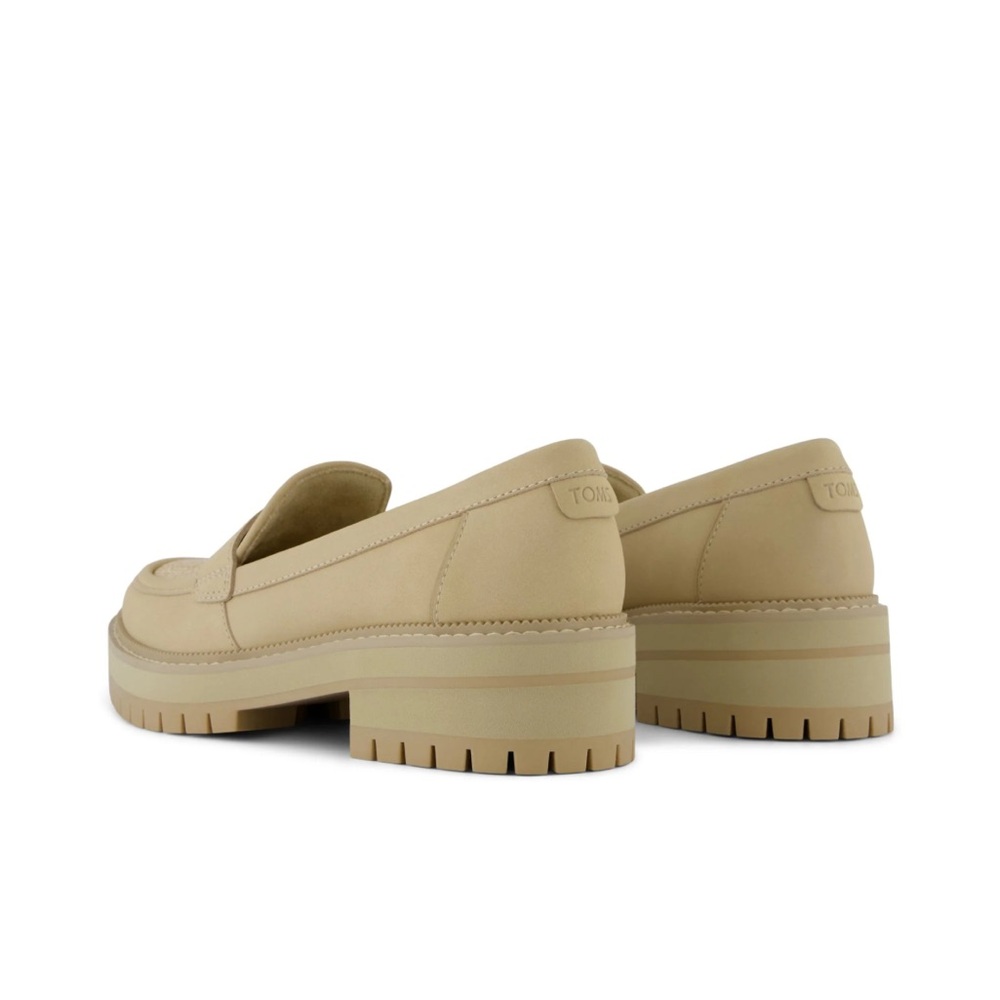 Cara Loafer Natural Almond Leather and Rafia